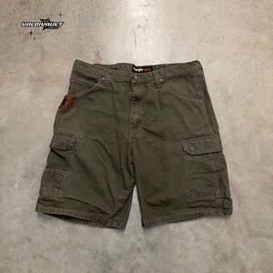 Wrangler Riggs Green Cargo Shorts Men's 38 Utility Workwear